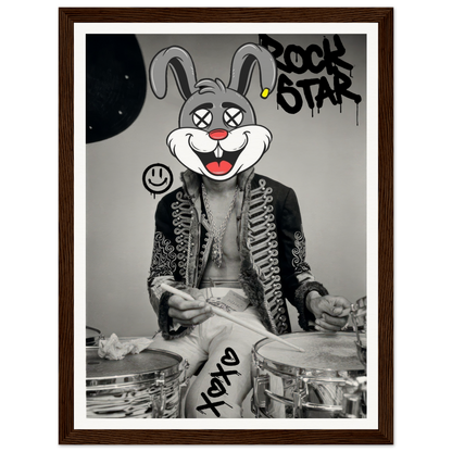 Affordable Museum Quality Poster / Print, Posterb.comJIMI HENDRIX X BUNNY! CARTOON CHARACTER RABBIT!