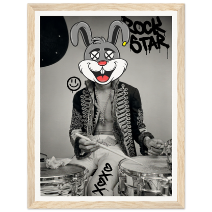 Affordable Museum Quality Poster / Print, Posterb.comJIMI HENDRIX X BUNNY! CARTOON CHARACTER RABBIT!